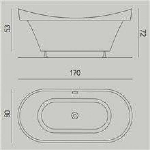 Baignoire Drop encastrée avec tabliers b10