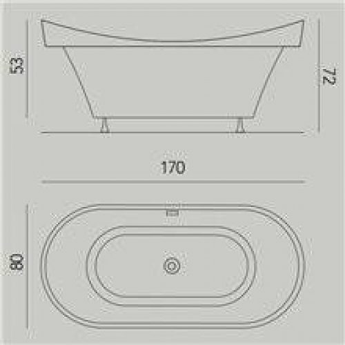 Baignoire Drop sans tabliers b10