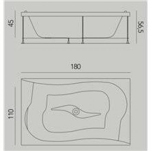 Baignoire Duet encastrée avec tabliers b10