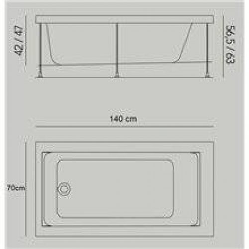 Baignoire Jazz S sans tabliers b10