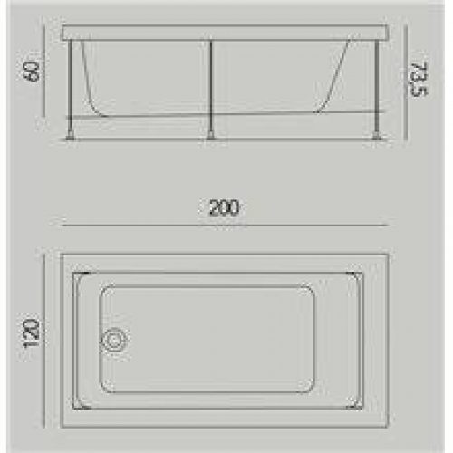 Baignoire Jazz XL encastrée avec tabliers b10