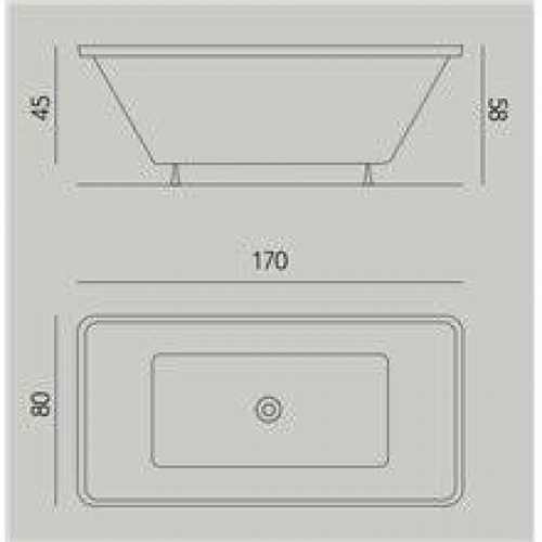 Baignoire Kube sans tabliers b10