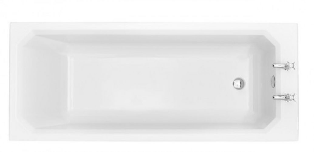 Baignoire Rectangulaire Heritage Granley Deco 1700x700x430mm encastrée avec 2 trous