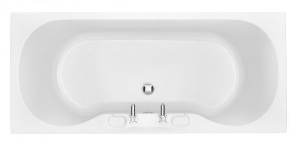 Baignoire Rectangulaire Heritage Rhyland 1700x750x420mm encastrée avec 2 trous BRHW1775D