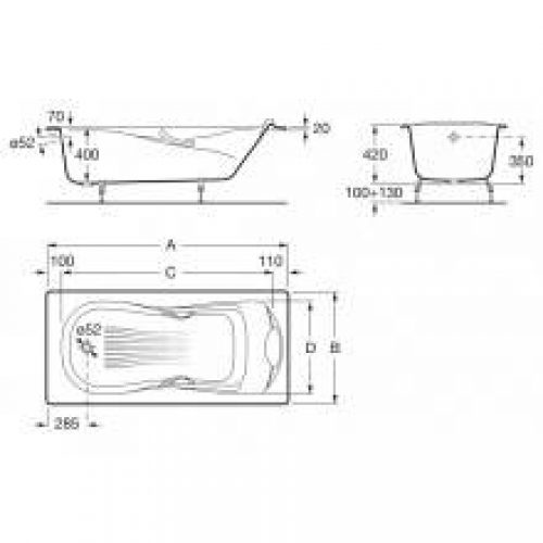 Baignoire ROCA Haiti 140