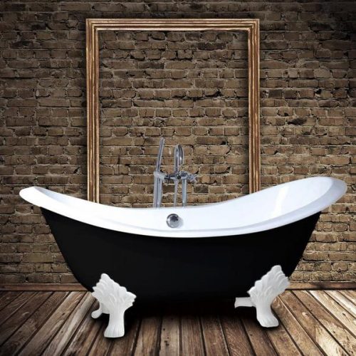 Baignoire rétro en fonte KINGSTON Noire