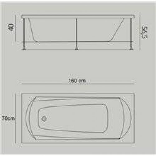 Baignoire Space sans tabliers b10