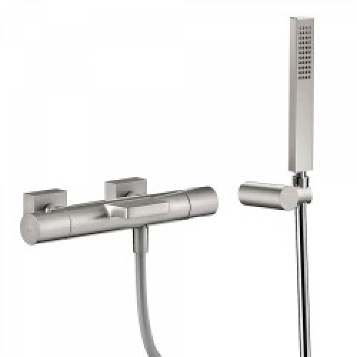 Bain-douche thermostatique avec cascade Acier – TRES 21117409AC