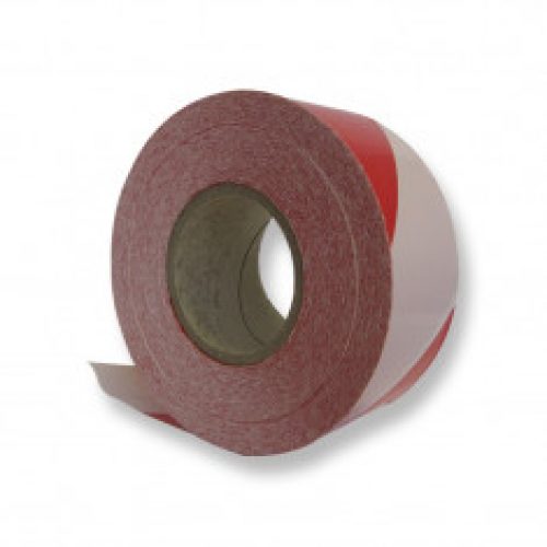 Bande de chantier 500m rouge et blanc indéchirable