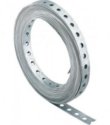 Bande perforee acier zingue Largeur 26 mm / Rolle a 10 m