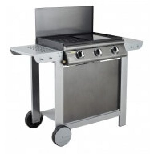 Barbecue-Plancha Gaz Puerta Luna – 3 Brûleurs