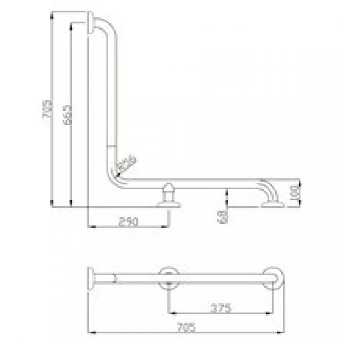 Barre 3 points d’ancrage blanche Paint Mediclinics