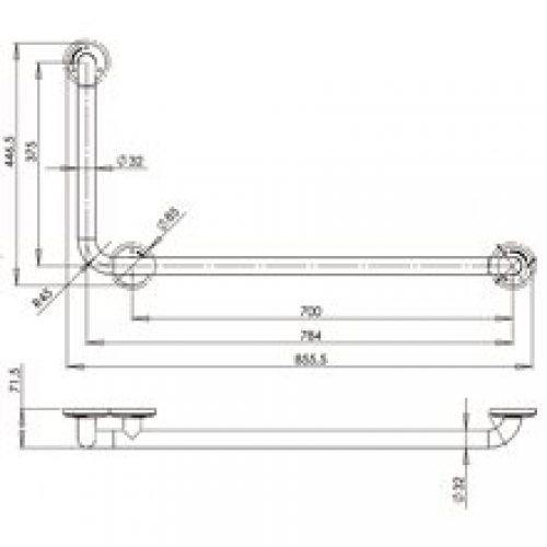 Barre 90º blanche gauche Mediepoxy Mediclinics