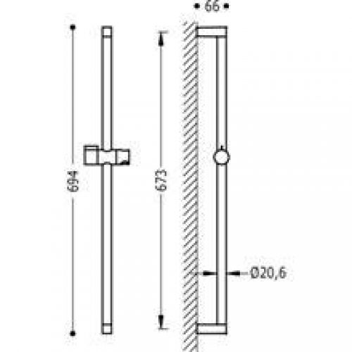 Barre coulissante de douche FASHION TRES