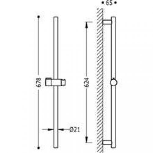 Barre coulissante de douche MAX-MINI TRES