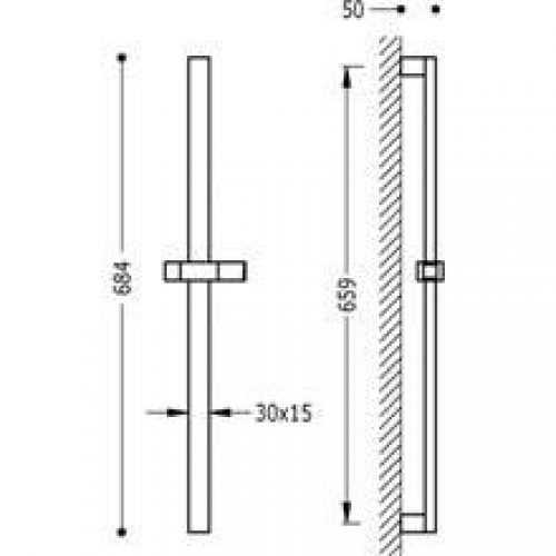 Barre coulissante de douche PROJECT TRES