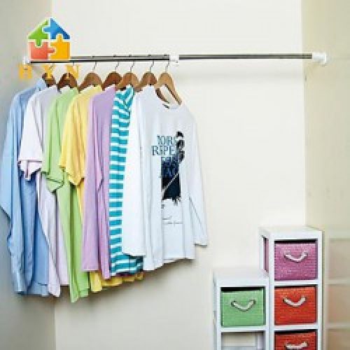 Barre d&rsquo;acier inoxydable pour porte-vêtements