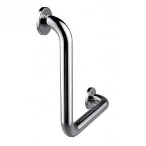 Barre d&rsquo;appui coudée – 90° – Inox – 400x400mm -Care