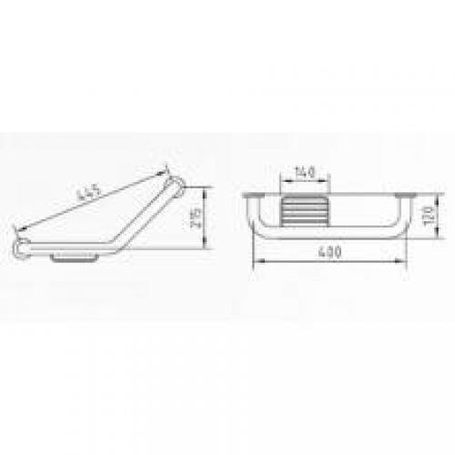 Barre d’appui courbée avec porte-savon Urban