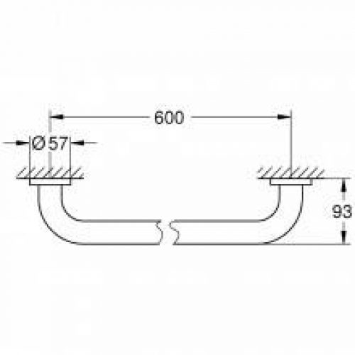 Barre d’appui de baignoire 60 cm Grohe Essentials