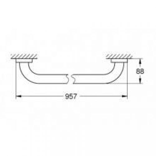 Barre d’appui de baignoire 90 cm Grohe Essentials