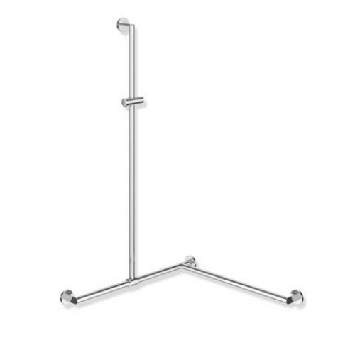 Barre d’appui Hewi System 900 avec barre de douche Chromé Brillant 900.35.33040