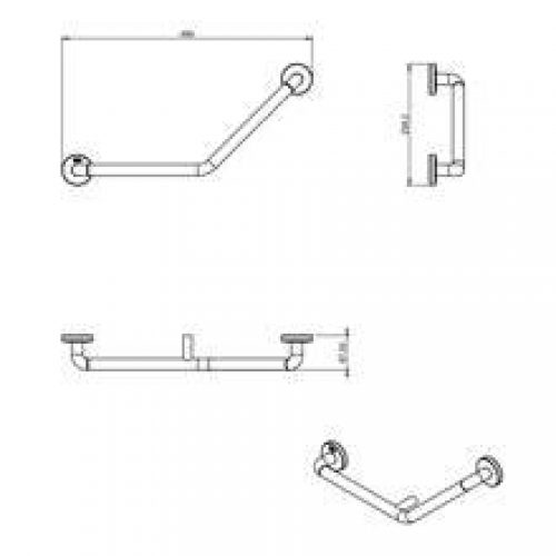 Barre d’appui inclinée architecte COSMIC