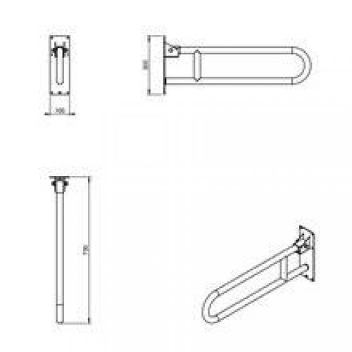 Barre d’appui rabattable architecte COSMIC