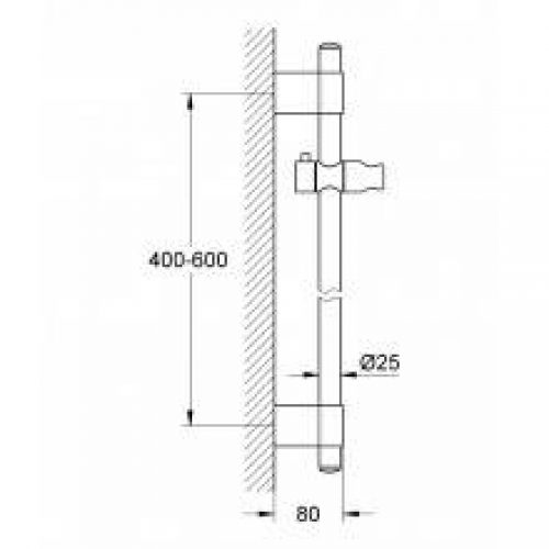 Barre de douche 60 cm Grohe Power&Soul