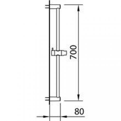 Barre de douche CITY 700 mm.