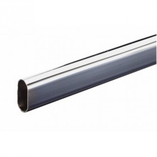 Barre de penderie ovale 30×15 mm-en acier chromé