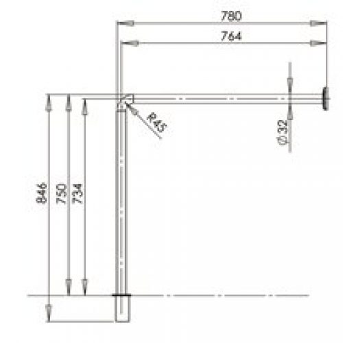 Barre murale/au sol blanche Mediepoxi Mediclinics