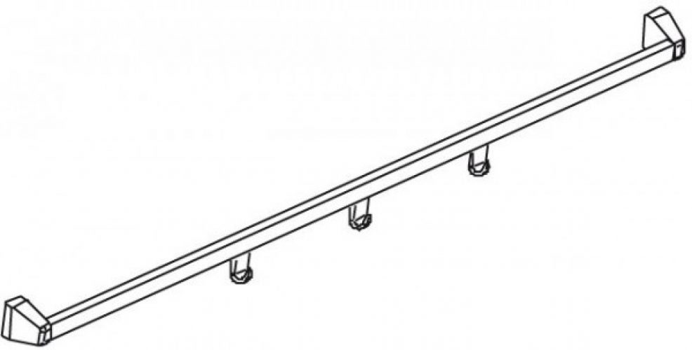 Barre Porte Serviette Mural Kermi IBIZA 2000 en barre Blanc