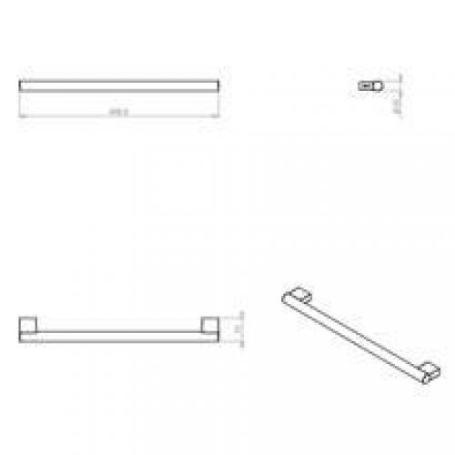 Barre porte-serviettes project 60 cm COSMIC