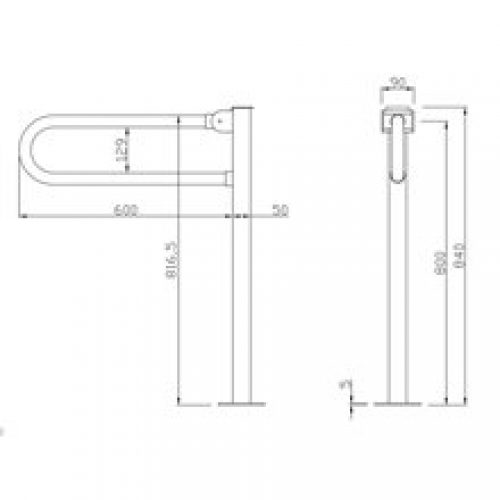 Barre rabattable colonne Tubocolor Mediclinics