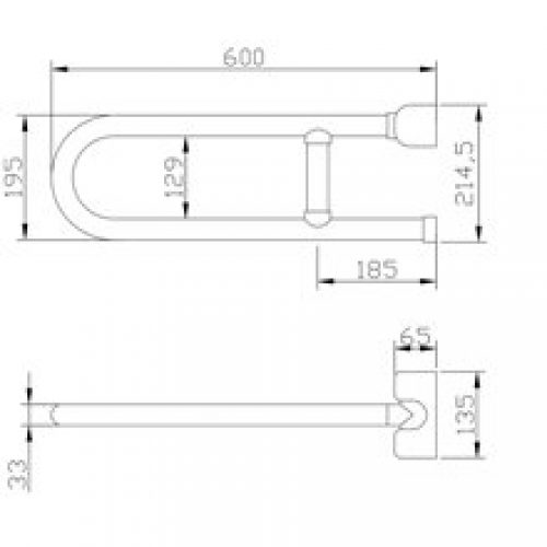 Barre rabattable verticale Tubocolor Mediclinics