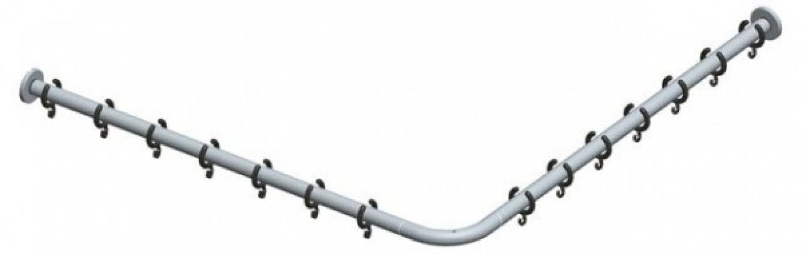 Barre Rideau de Douche Keuco Plan 1200×1200 mm pour douche carrée ou