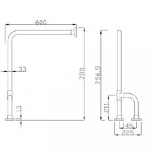 Barre réversible mural/au sol Tubocolor…
