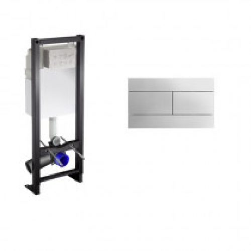 Bati support wc  Jacob Delafon + Plaque de commande blanche
