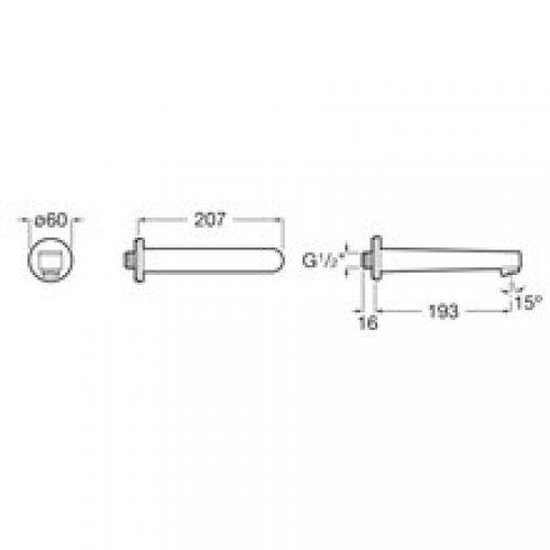 Bec de baignoire mural Round Roca