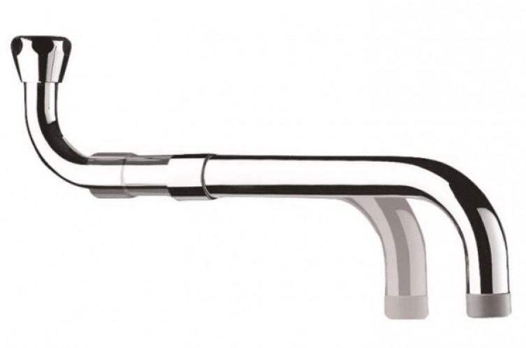 Bec et Raccord de Bec Delabie Chromé 300-470 mm 966380