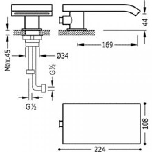 Bec pour baignoire en cascade TRES Sélection