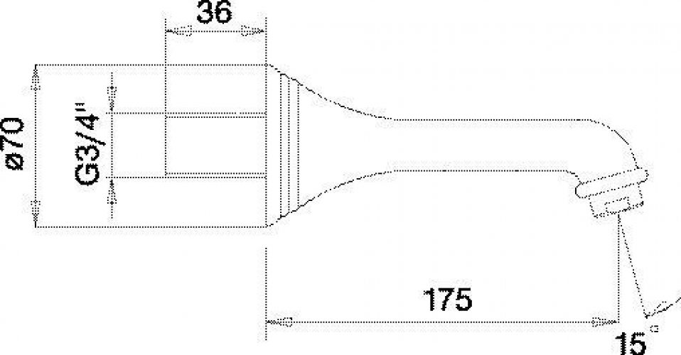 Bec Verseur Verseur Retro mural G3/4 Laiton Noble Jado