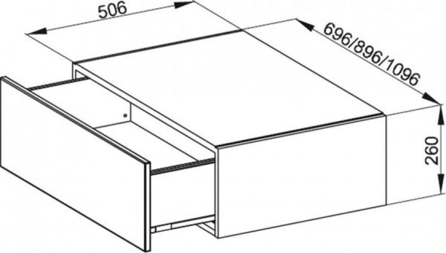 Bette Meuble suspendu latéral Modules 1 tiroir (RSD1)