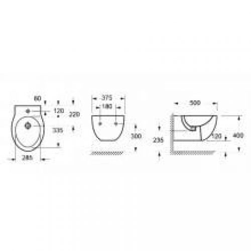 Bidet Idéal suspendu