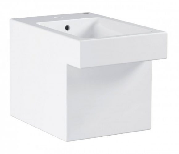 Bidet sur Pied Grohe Cube Keramik 1 Trou Trop-Plein 565x380mm