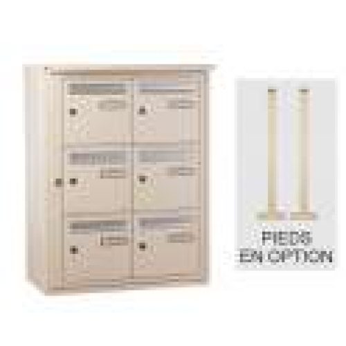 Bloc boîte aux lettres collective extérieur – B6 sur pieds -…