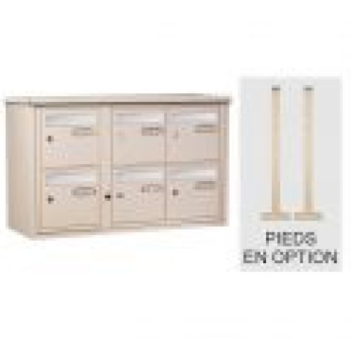 Bloc boîte aux lettres collective extérieur – C6 sur pieds -…