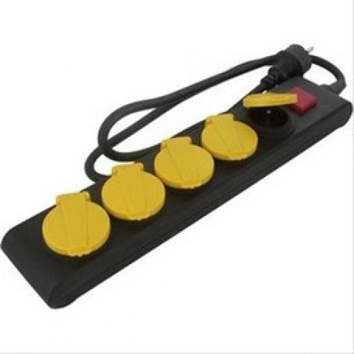 Bloc multiprises avec interrupteur IP44 3G1mm², 5x2P+T