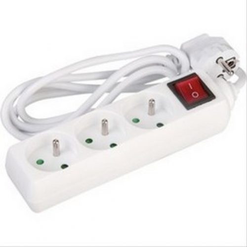 Bloc multiprises standard avec interrupteur 3G1mm² 3 prises 2P+T 10/16A NF